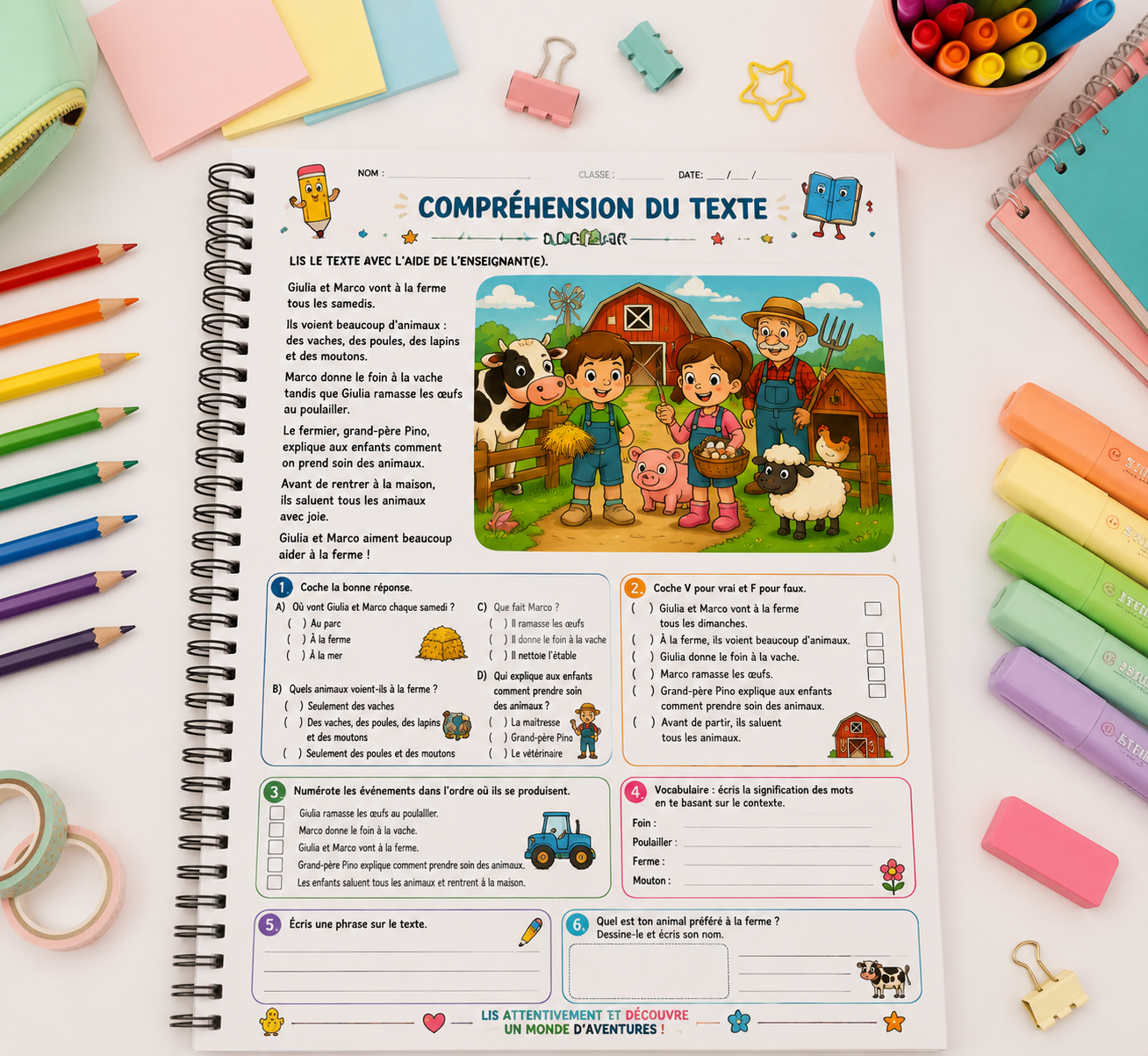 ABC - La Méthode Complète de Compréhension et de Production Écrite – Plus de 277 activités