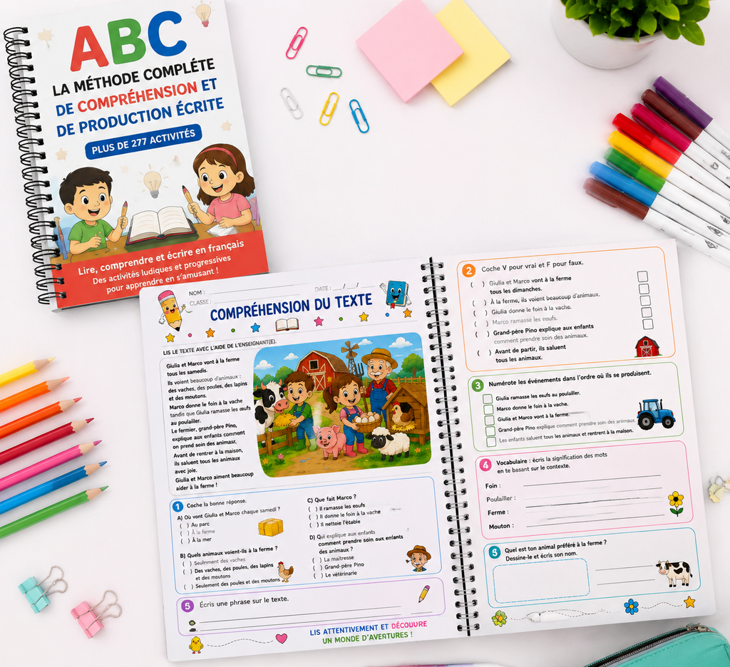 ABC - La Méthode Complète de Compréhension et de Production Écrite – Plus de 277 activités