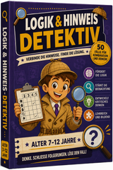 Logik & Hinweis-Detektiv: 50 Fälle zum deduktiven Denken, die Kindern helfen, Hinweise miteinander zu verknüpfen, ihr logisches Denken zu entwickeln und die Lösung wie echte Detektive zu finden.