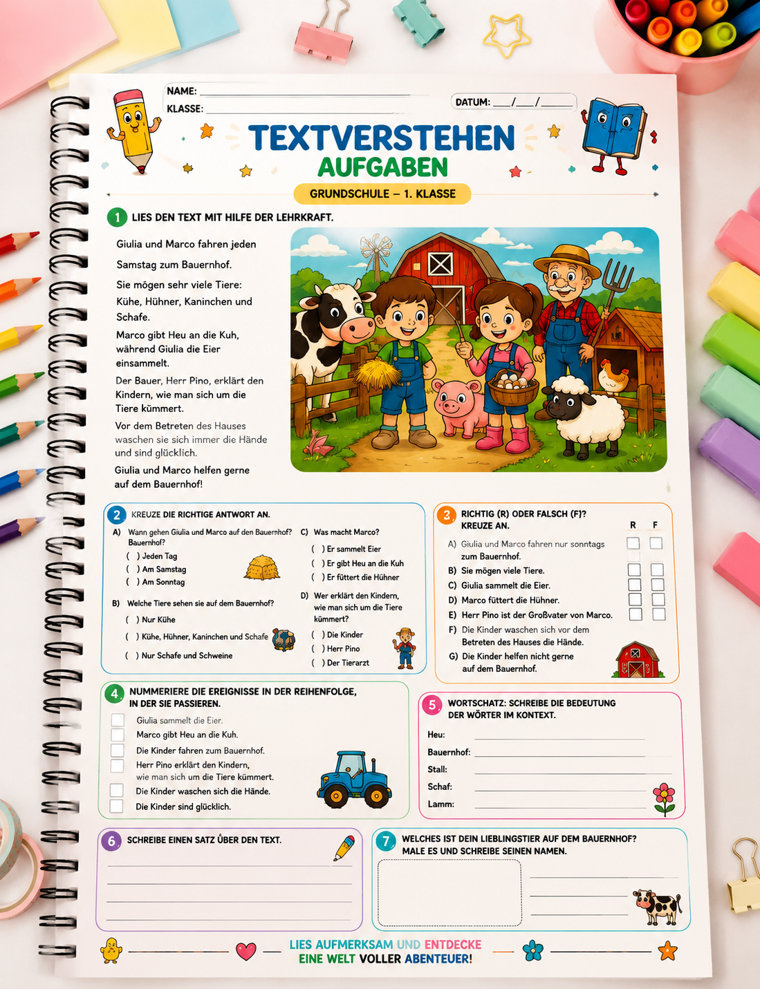 ABC – Die komplette Methode zum Leseverständnis und zur schriftlichen Produktion – Mehr als 277 Aktivitäten
